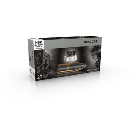Cartouche Sellier & Bellot nosler partition calibre 8X57 JRS 200grs 12.96g x40